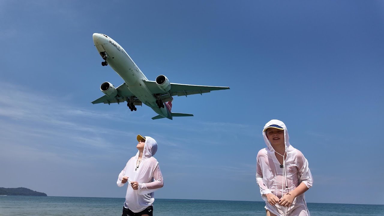 Planes Fly Right Above! Journey to Mai Khao Beach Phuket ✈️Самолёты  Поездка на пляж Май Кхао Пхукет