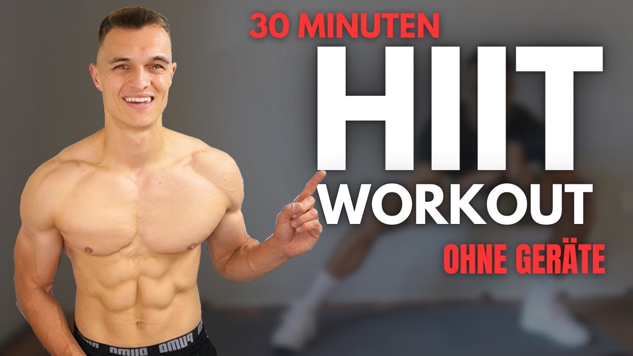 🔥30 Min HIIT Ganzkörper Workout ohne Geräte – Muskelaufbau zuhause für Anfänger & Fortgeschrittene