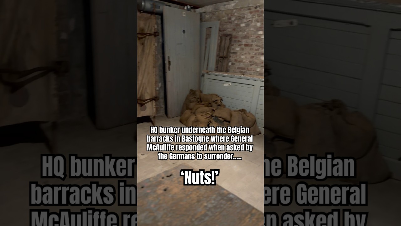 HQ bunker in Bastogne where General McAuliffe responded when asked to surrender&hellip;..&rsquo;Nuts!&rsquo;
