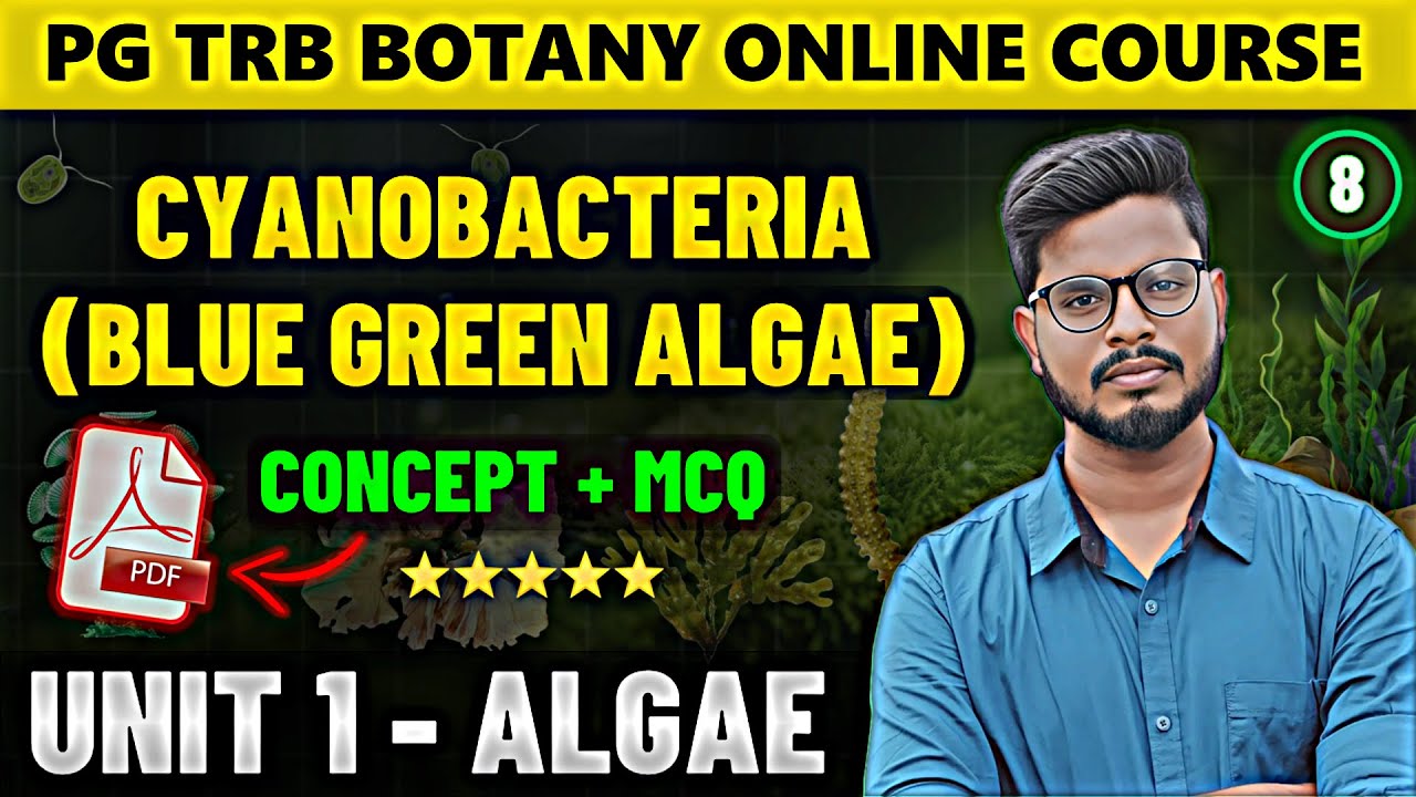 Cyanobacteria (blue green algae) in Tamil | Algae in Tamil (8) | PG TRB Botany Course