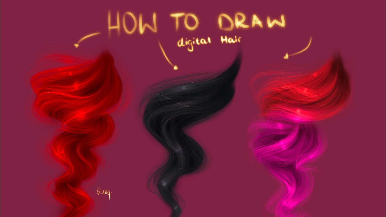 How to Draw Digital Hair