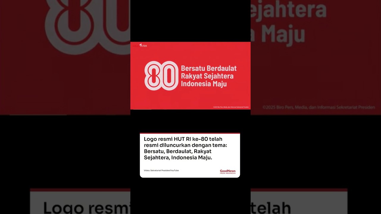Logo resmi HUT RI ke-80 resmi diluncurkan: Bersatu, Berdaulat, Rakyat Sejahtera, Indonesia Maju