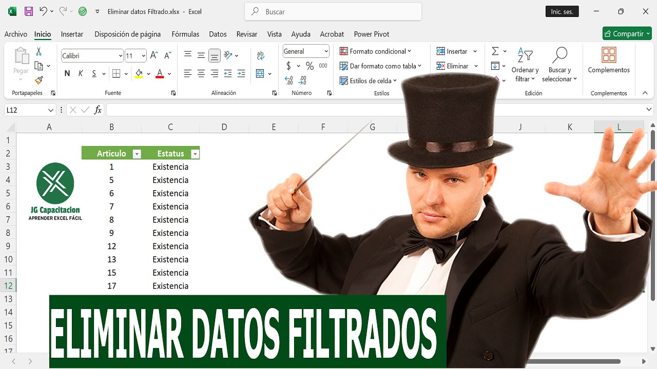 Eliminar datos filtrados