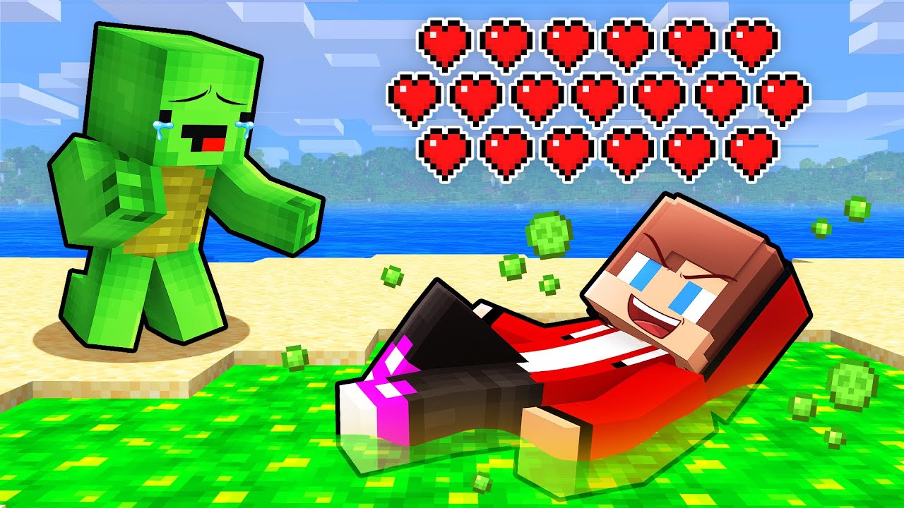 JJ Trolled Mikey with Infinite Hearts in Minecraft (Maizen)