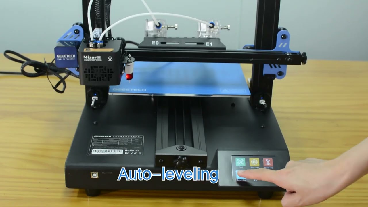 Dual-Print-Head Multi-color 3D Printer Mizar M Unboxing and Assembly