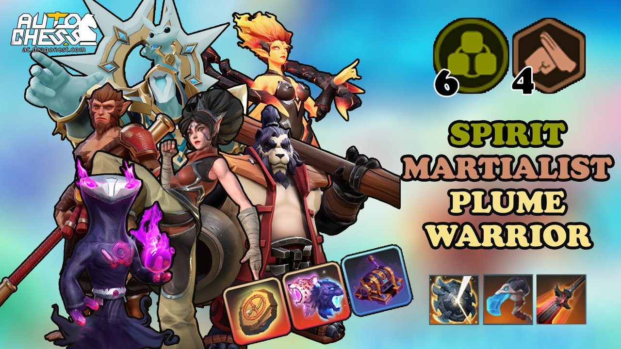 HIT ME AND YOU WILL BE PETRIFIED🗿🗿- 6 SPIRIT 4 MARTIALIST CARRY PLUME WARRIOR • AUTO CHESS