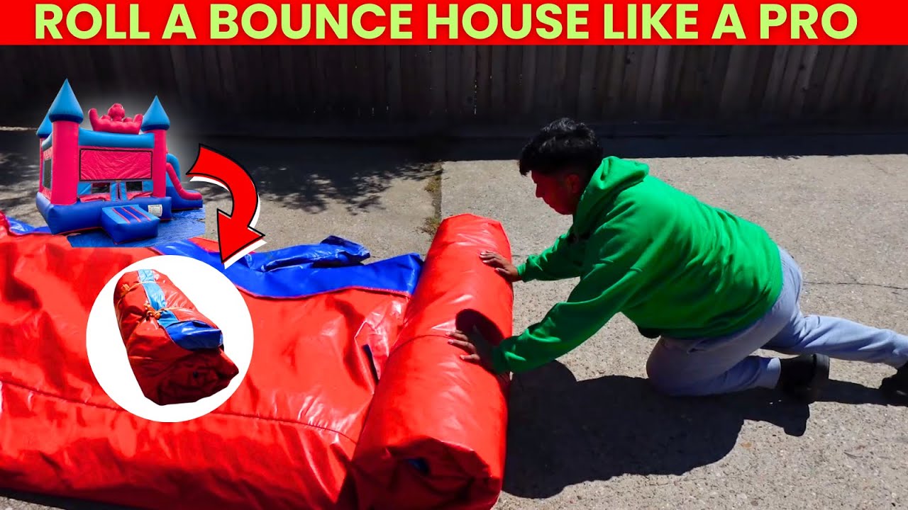 How To Roll a Bounce House Combo