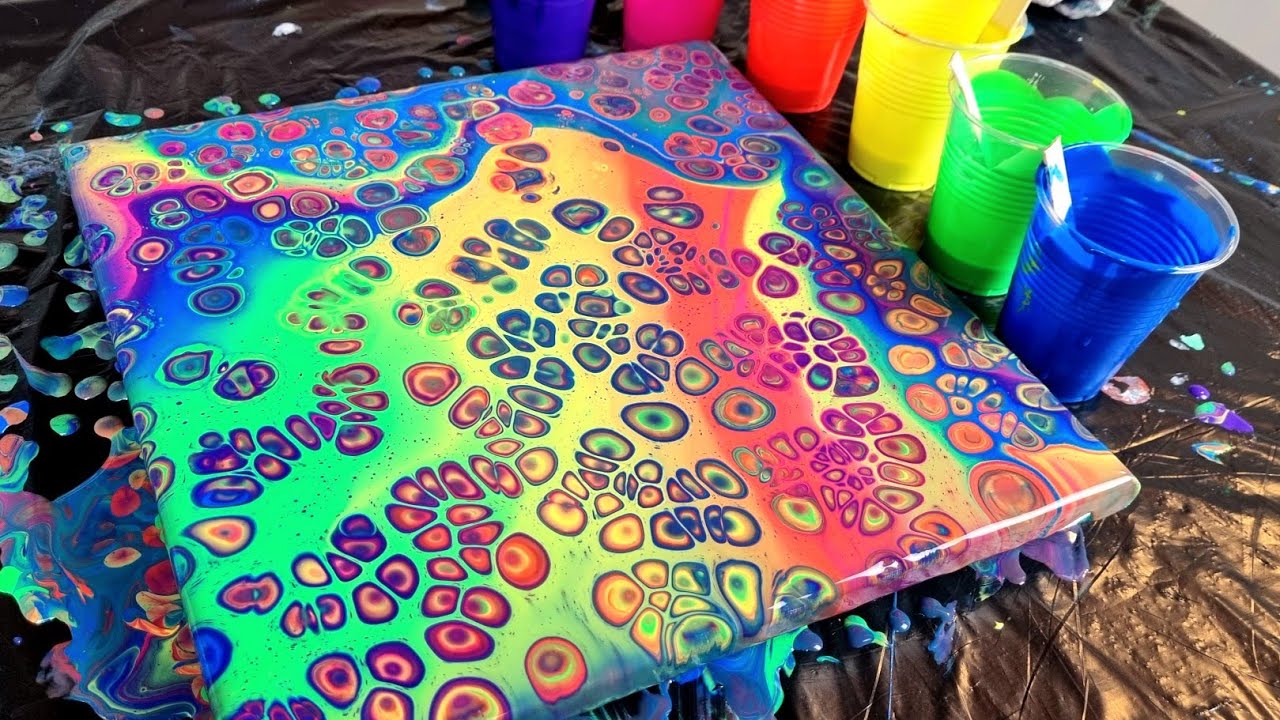 Флип-чашка + силикон = эффектные ячейки 🌈Руководство по заливке акрилом для начинающих