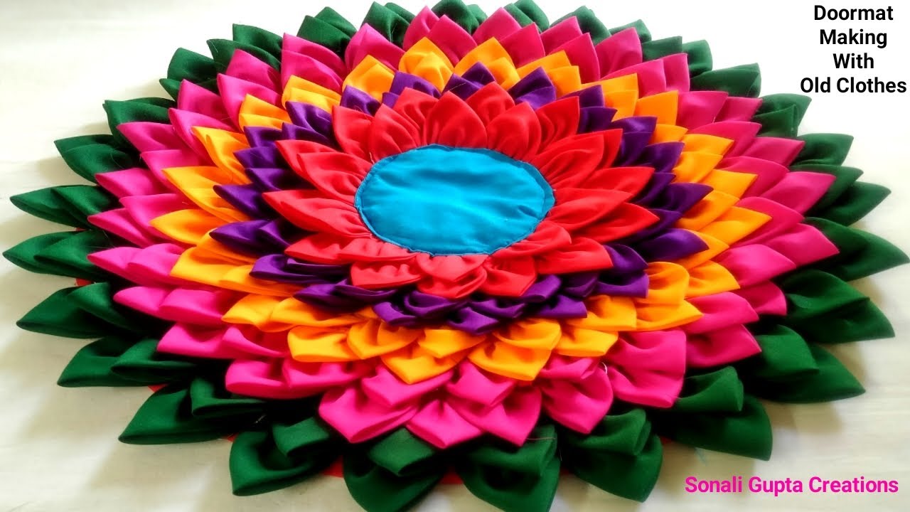 Doormat Making At Home/Paydan Banane Ka Tarika/Super Beautiful Doormat Idea/Doormat With Old Clothes
