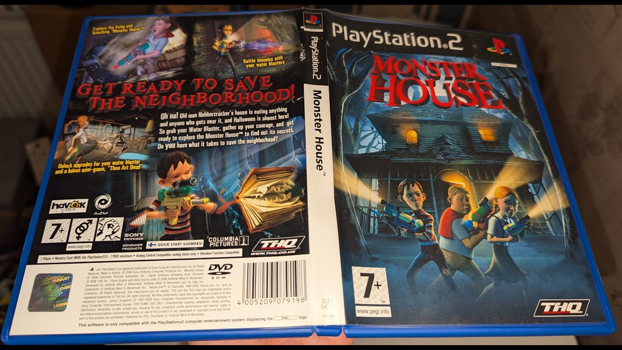 MONSTER HOUSE SCARY GHOSTBUSTERS TYPE GAME? ON PS2 Gameplay with commentary review Playstation 2