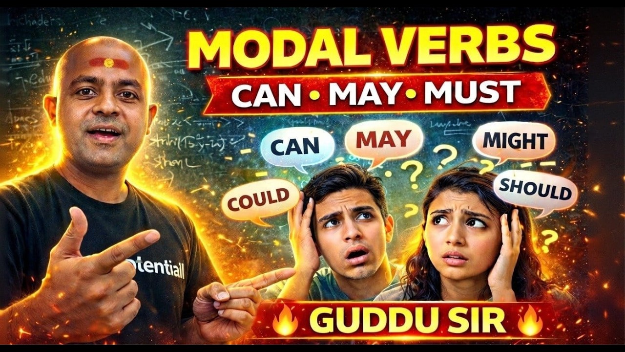 MODAL VERBS BY GUDDU SIR Modal Verb Easy Trick 🤯 | Bihar Board English Grammar | By Guddu Sir