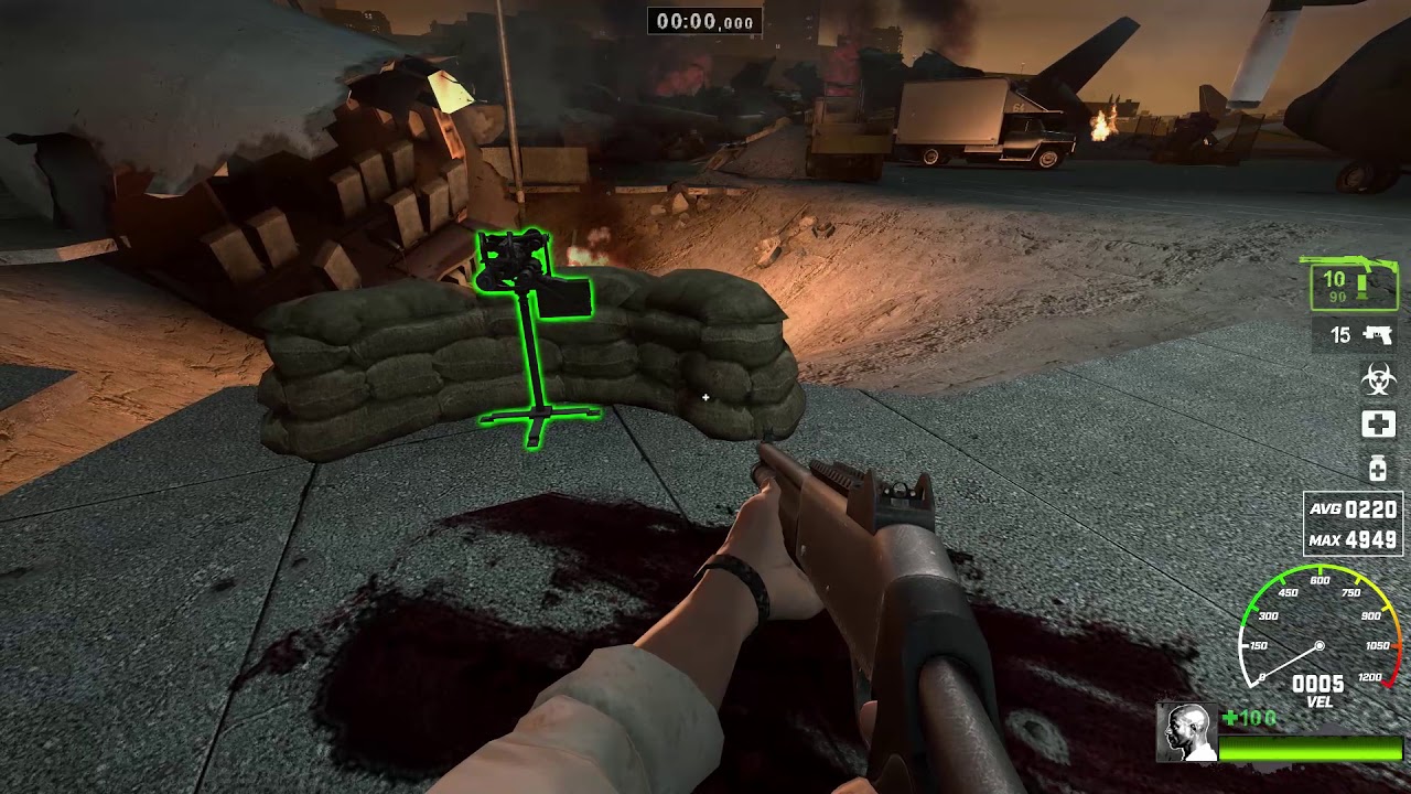 Left 4 Dead 2 - Minigun trick