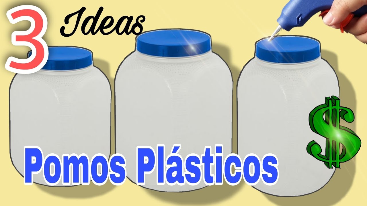 3 Geniales Ideas Reutilizando ENVASES O POMOS PLÁSTICOS Decora y Organizar tu Cocina| Potes| Fácil!