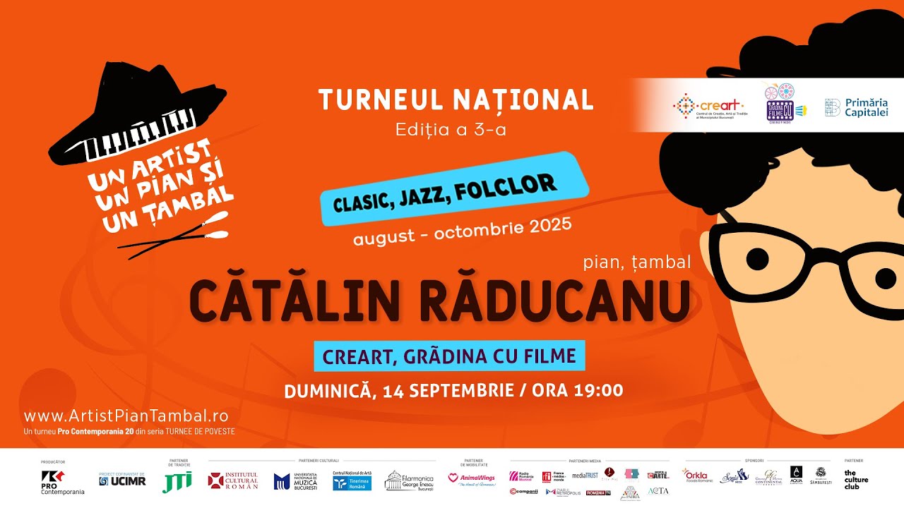 Cătălin Răducanu a adus pianul și țambalul la Grădina cu Filme CREART –  septembrie 2025