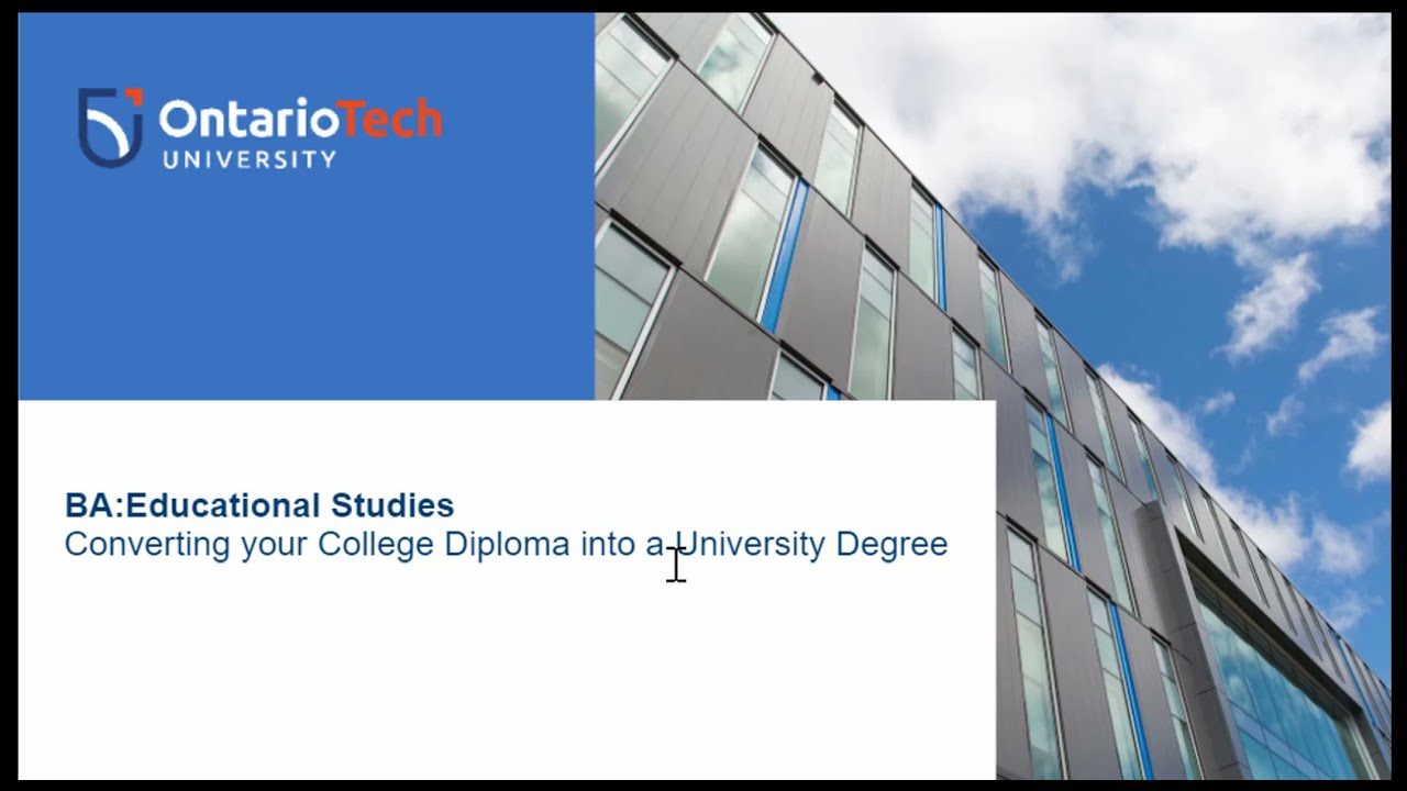 BA - Educational Studies at Ontario Tech - Pathways Program