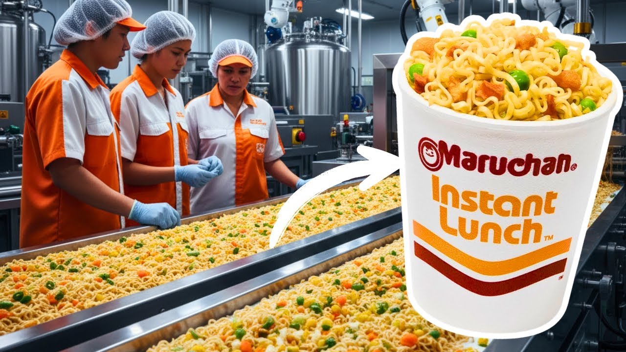 CÓMO se FABRICAN los FIDEOS MARUCHAN 🍜 | ASÍ se EMPACAN 5 MILLONES por DÍA