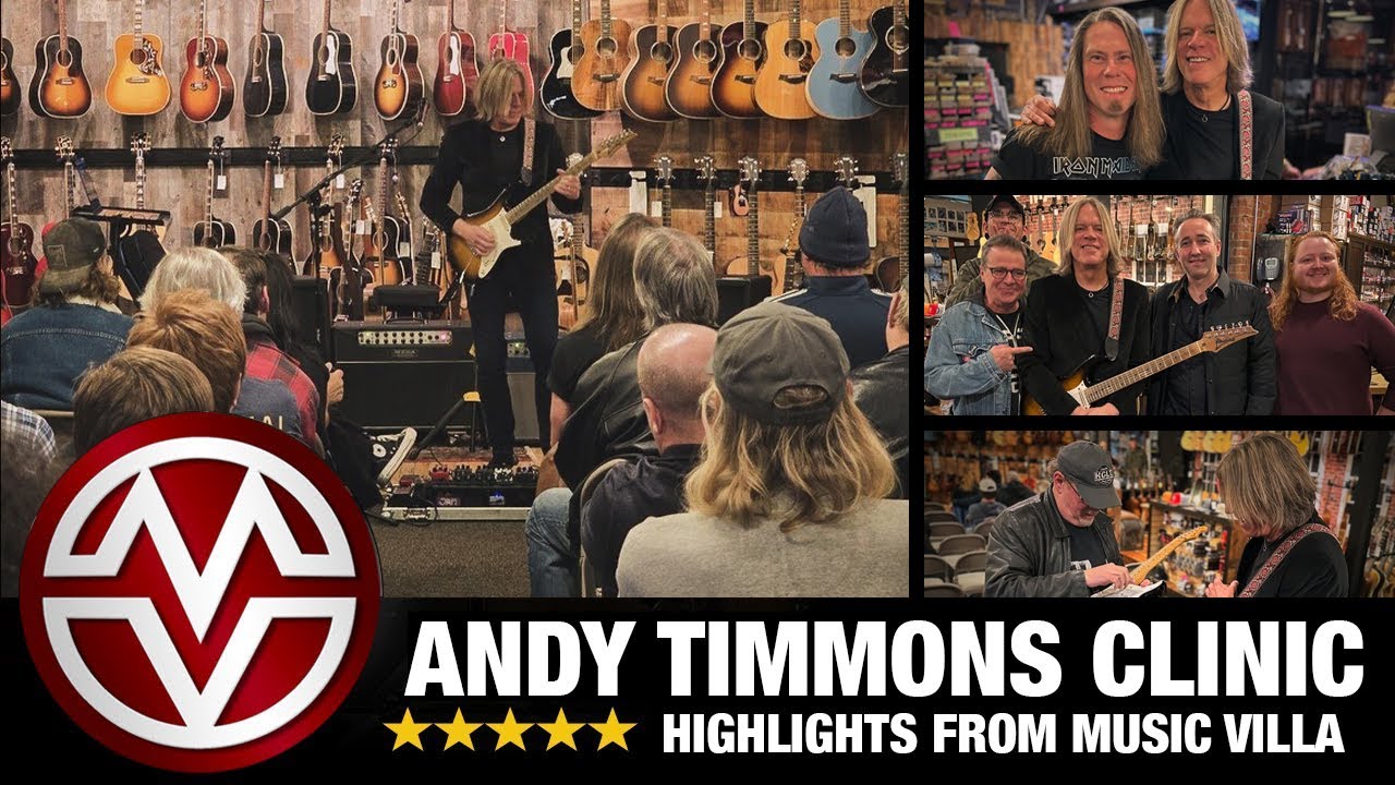 Andy Timmons Shredding at Music Villa (Guitar Clinic 2024)