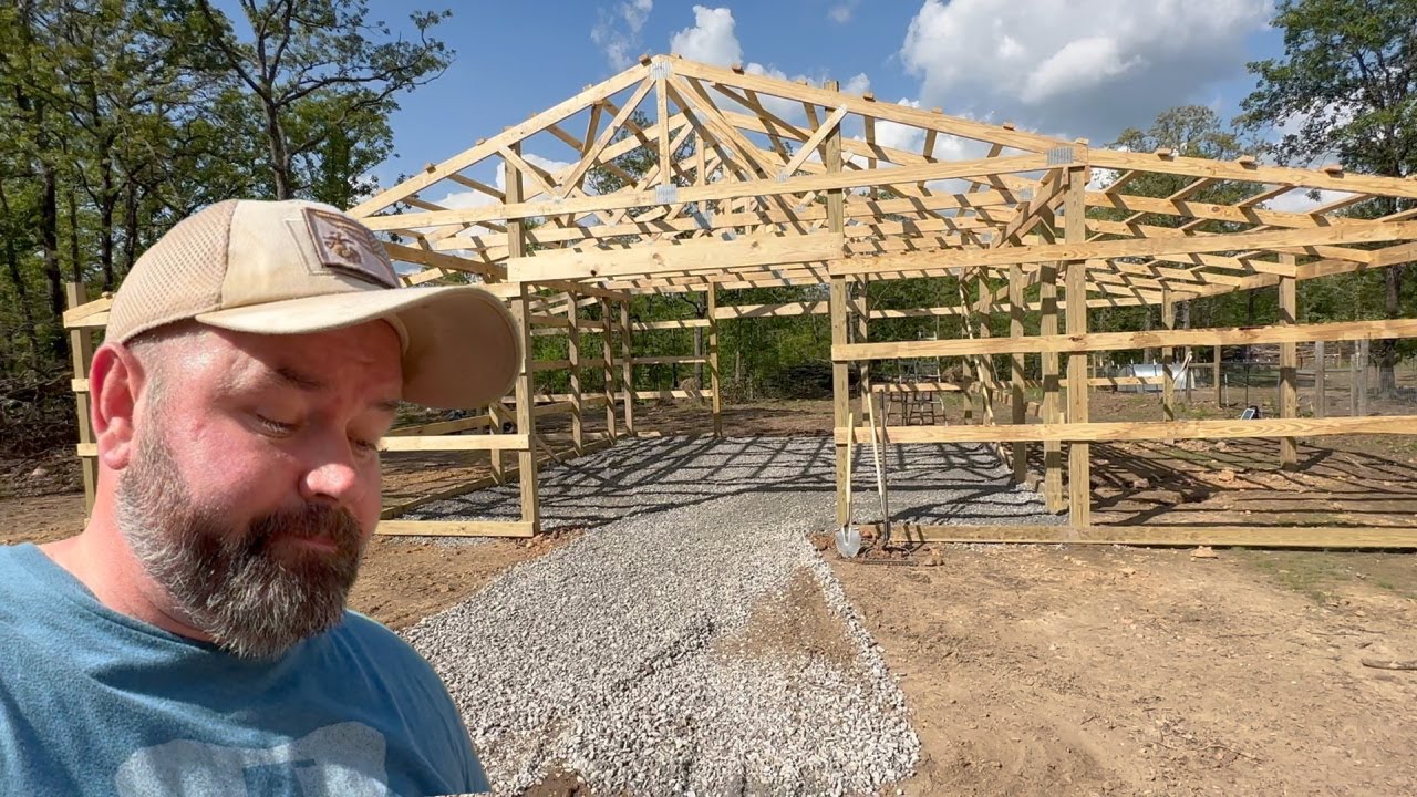 Unfortunately The Amish Family Won't Be Back Working On The Pole Barn...