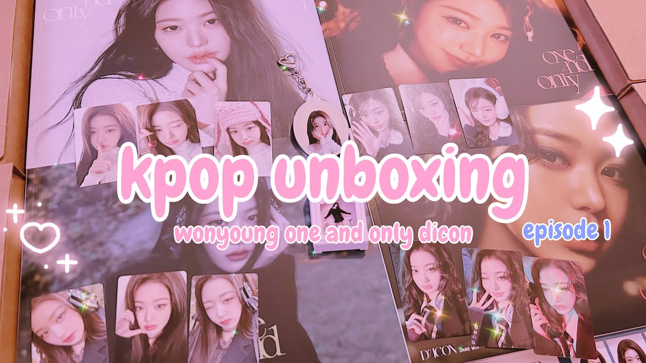 unboxing all 4 versions of wonyoung one and only dicon ! ♡ 