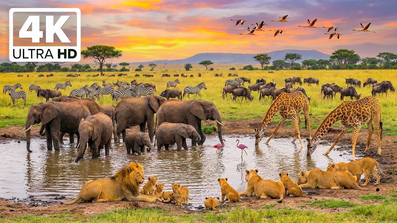 Relaxing African Animals 4K | Peaceful Nature Sounds for Stress Relief & Inner Peace