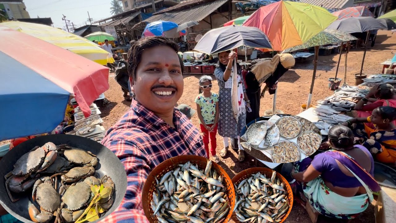 बाजारातून घेतले खेकडे Fish Market 😍 | श्रीवर्धन फिश मार्केट | S For Satish | Shrivardhan (Kokan)