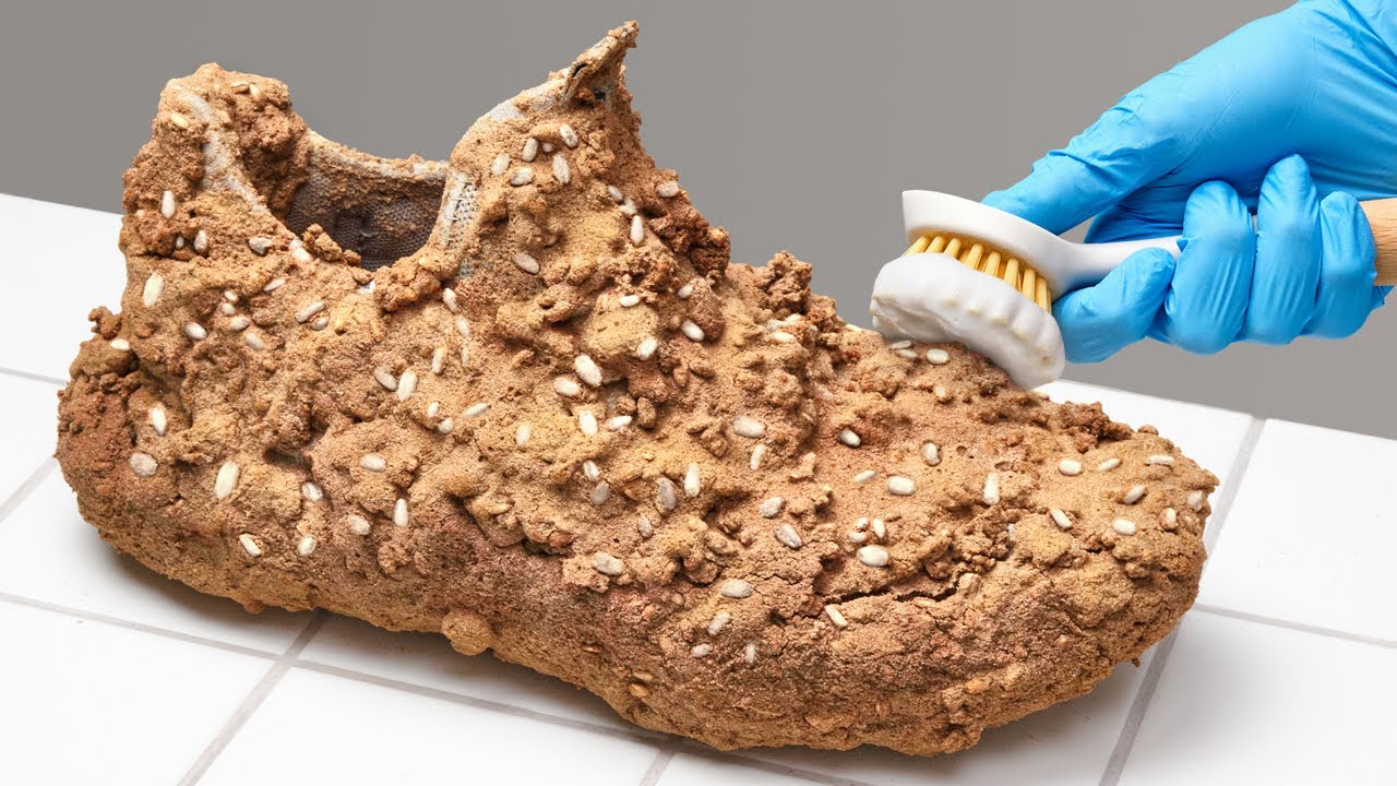 Cleaning a Strange Sneaker. ASMR Sound