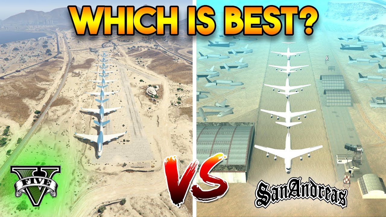 GTA 5 SANDY SHORES VS GTA SAN ANDREAS VERDANT MEADOWS !