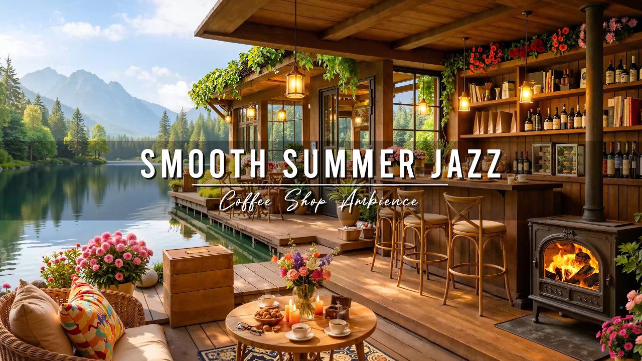 Relaxing Jazz Instrumental Music for Work, Study 🌞 Summer Coffee Shop Ambience & Smooth Jazz Music