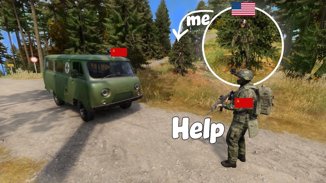 using russian teammate to bait people in arma reforger
