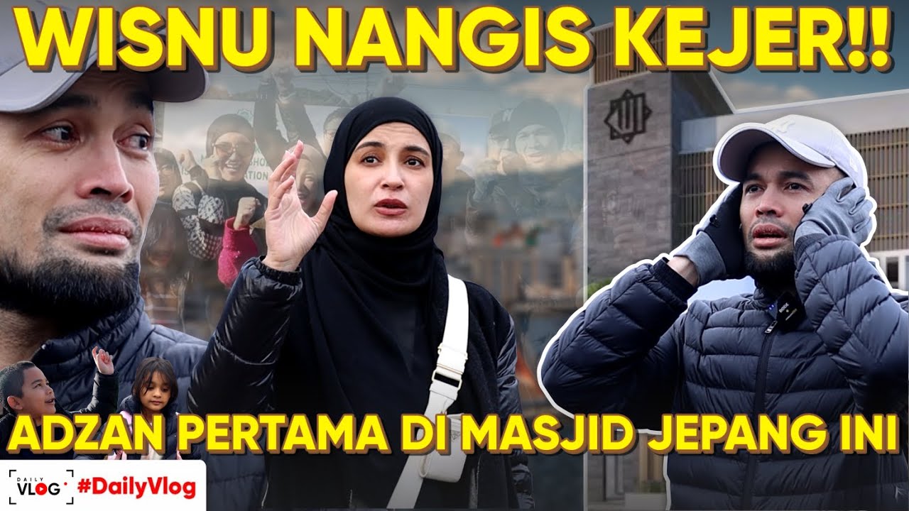 BEGINI MOMEN HARU  SAAT WISNU KUMANDANGKAN ADZAN PERTAMA DI MASJID JEPANG INI!!!