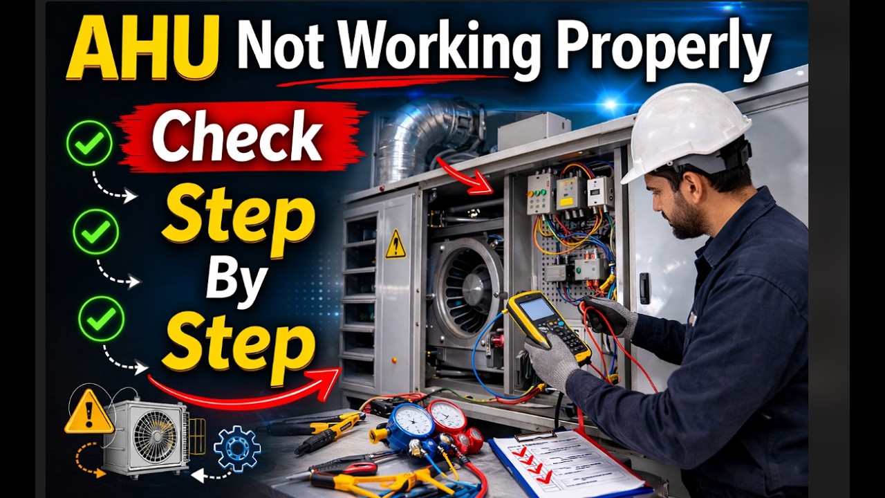 AHU Not Work Properly How To Check  Step By Step  Related TO #HVAC In Urdu/Hindi