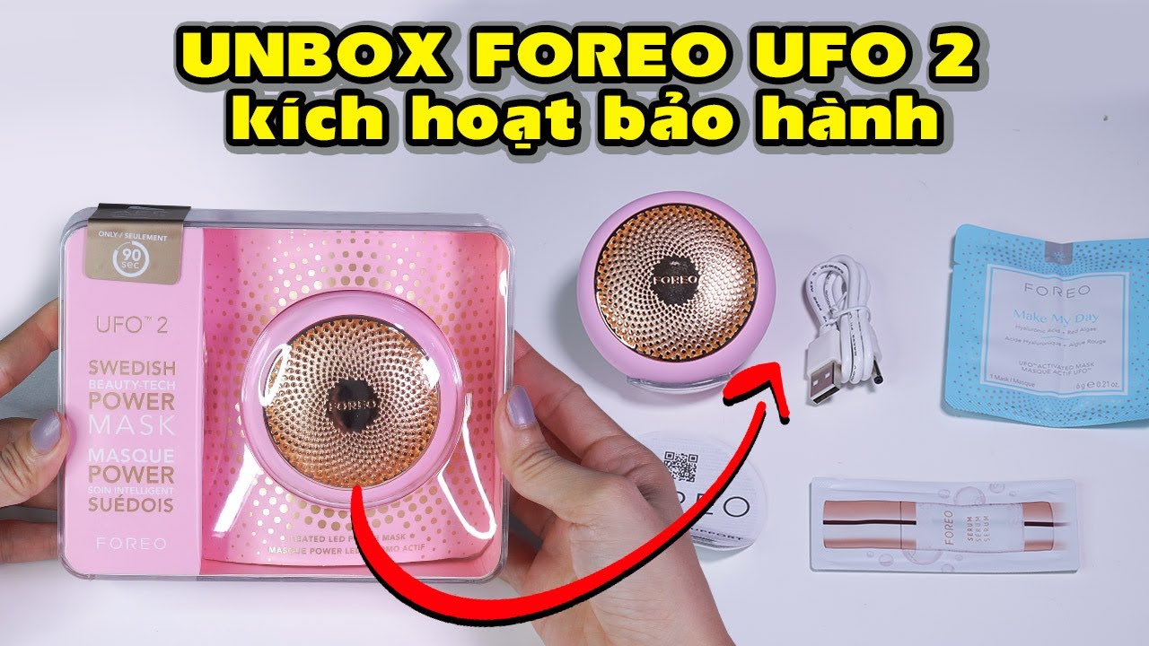 [UNBOX] Mở hộp máy đắp mặt nạ Foreo UFO 2 + Hướng dẫn cách kích hoạt bảo hành | Tiny Loly