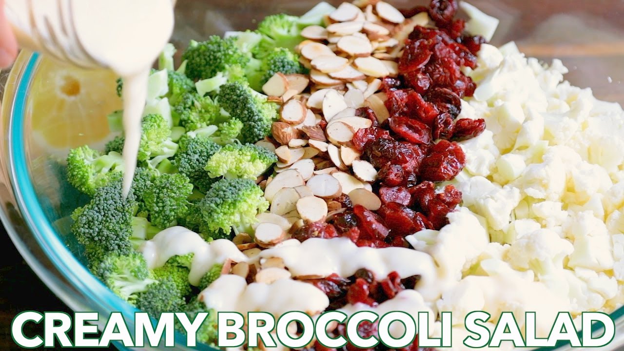 Creamy Broccoli and Cauliflower Salad Recipe