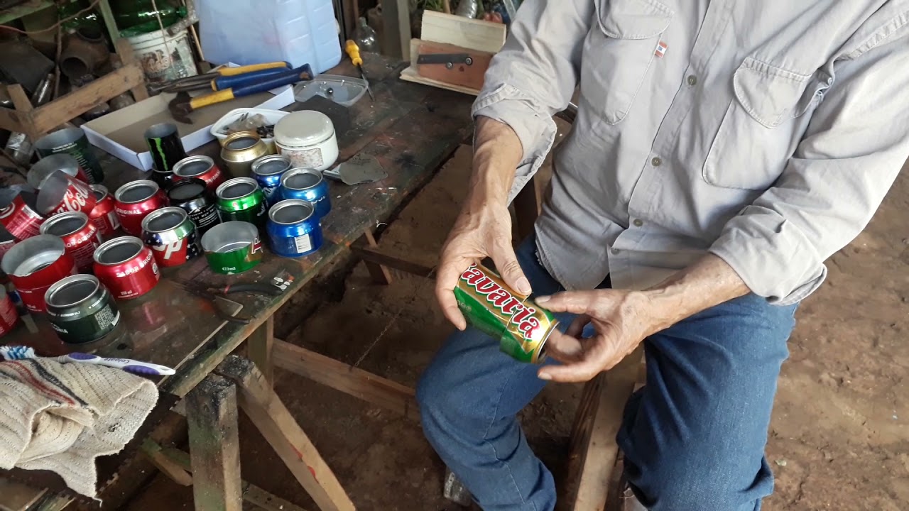 como cortar latas de aluminio 2