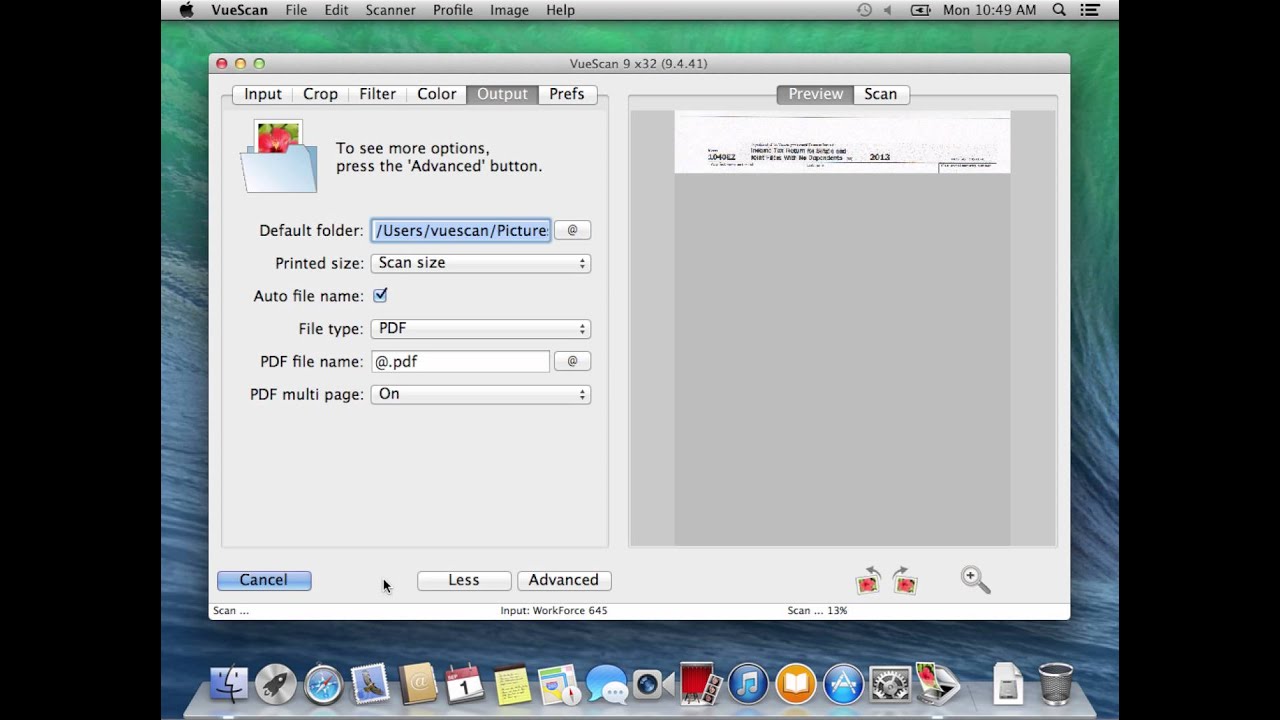 How to scan a multipage PDF document with VueScan