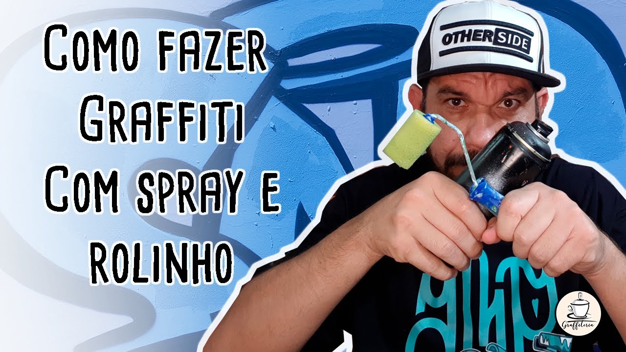 Tutorial de Graffiti - Como fazer letra de GRAFFITI na parede com spray e rolinho.