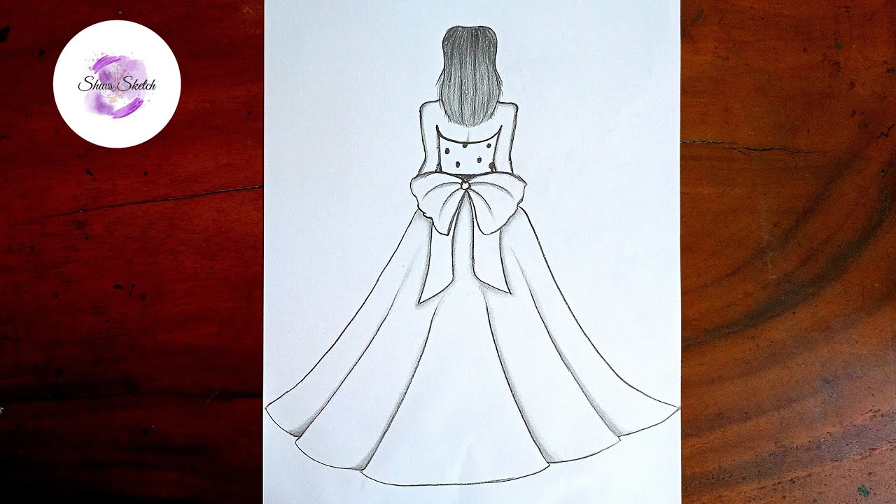 Easy Girl Backside Drawing || Easy Drawing for Beginners || How to Draw Girl Backside Pencil Art