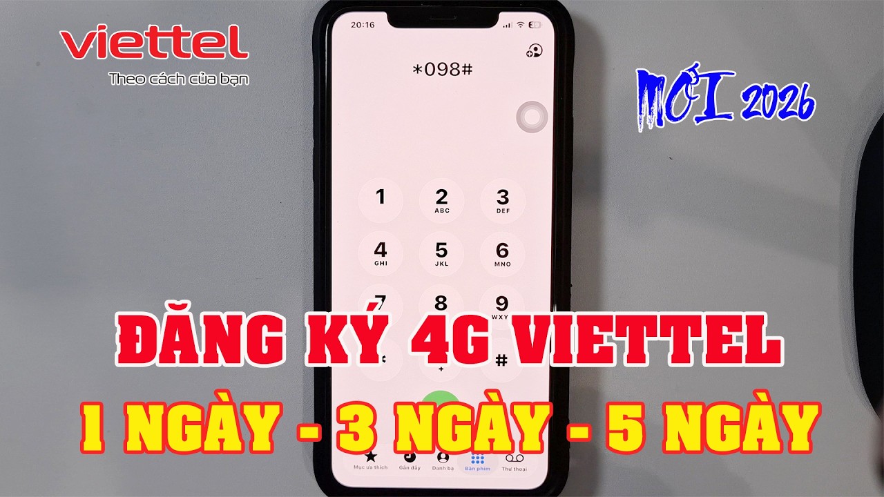 Cách đăng ký 4G Viettel theo ngày 7k-10k | Mới nhất 2026