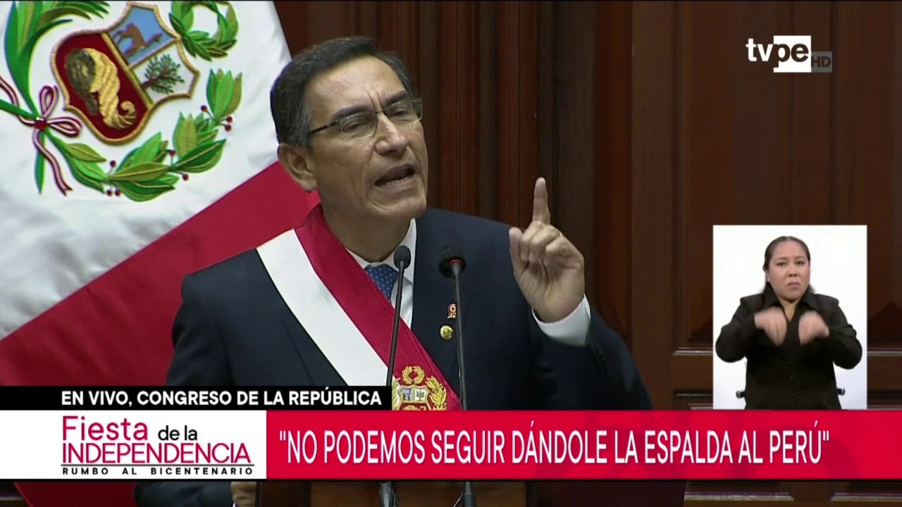 Presidente Martín Vizcarra propone adelanto de elecciones