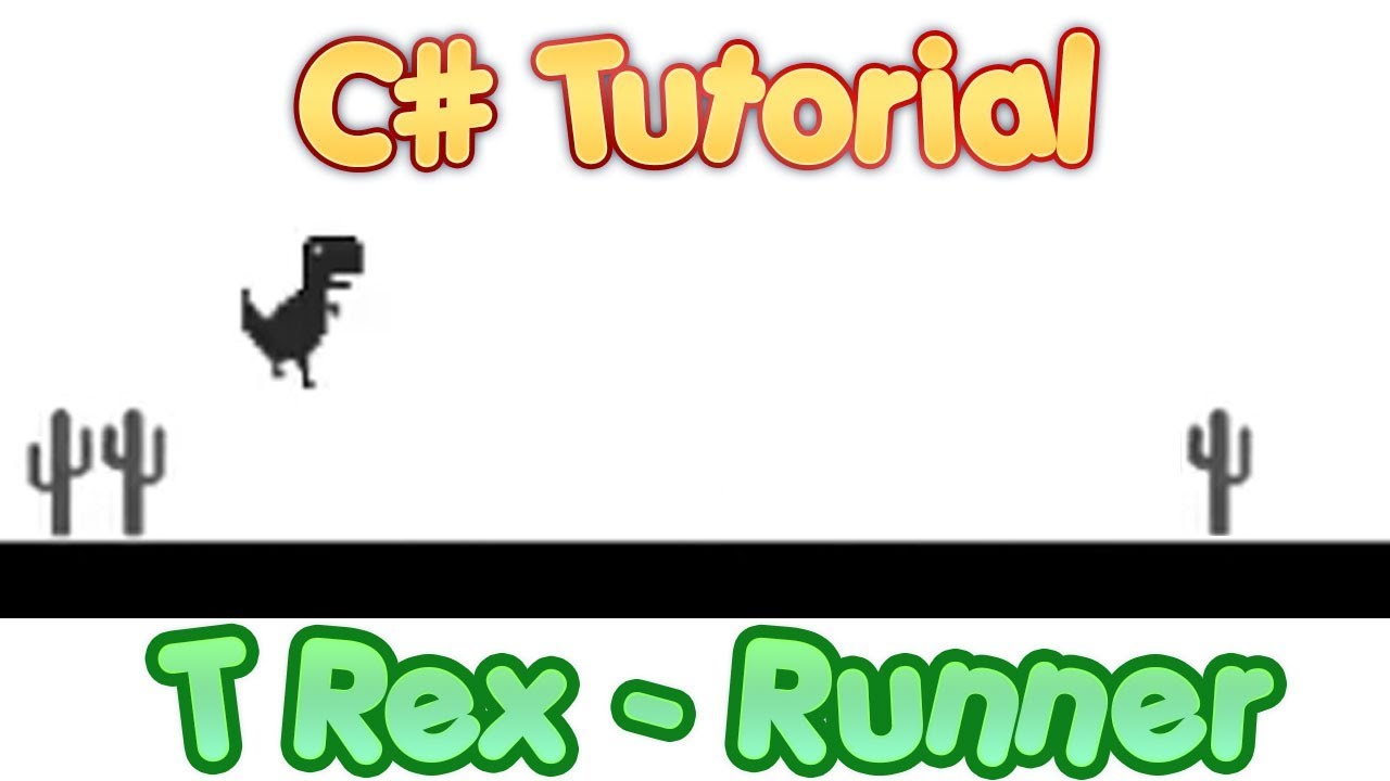 C# Tutorial Create a T Rex Endless Runner game in Visual Studio