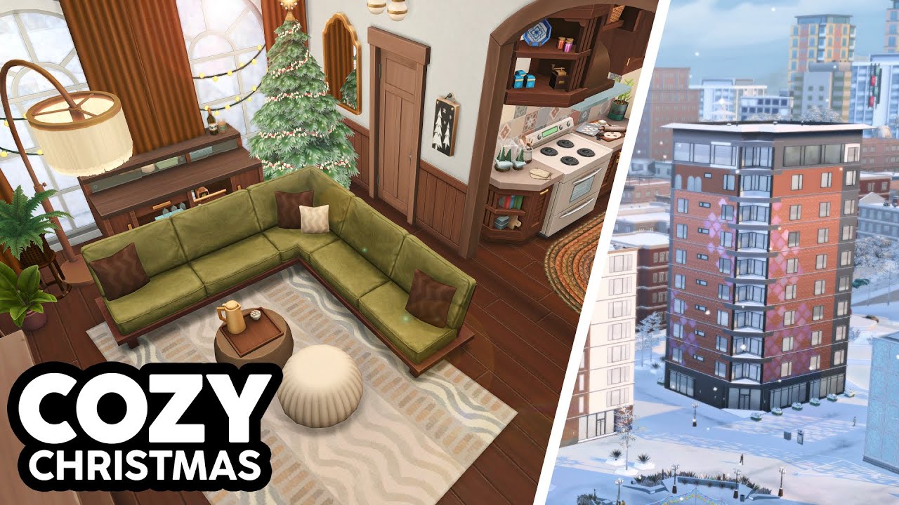 Cozy Christmas Apartment // The Sims 4 Speed Build: Apartment Renovation