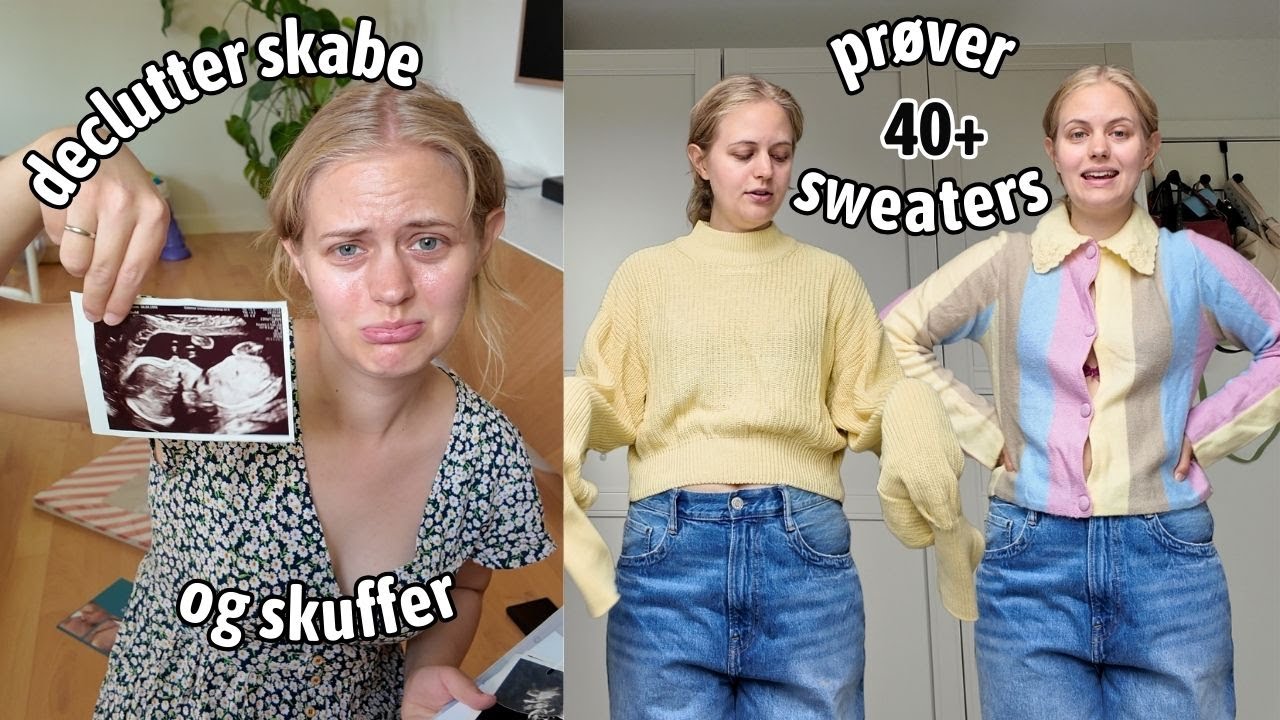 declutter sweaters, skabe og skuffer, arbejder i haven og en morgen med min datter
