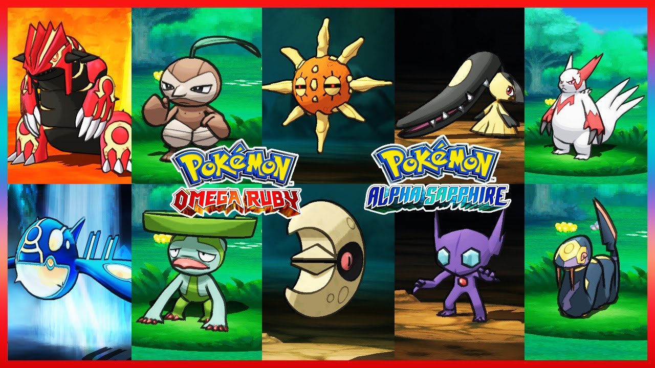 Pokemon OmegaRuby & AlphaSapphire - All Pokemon Exclusives