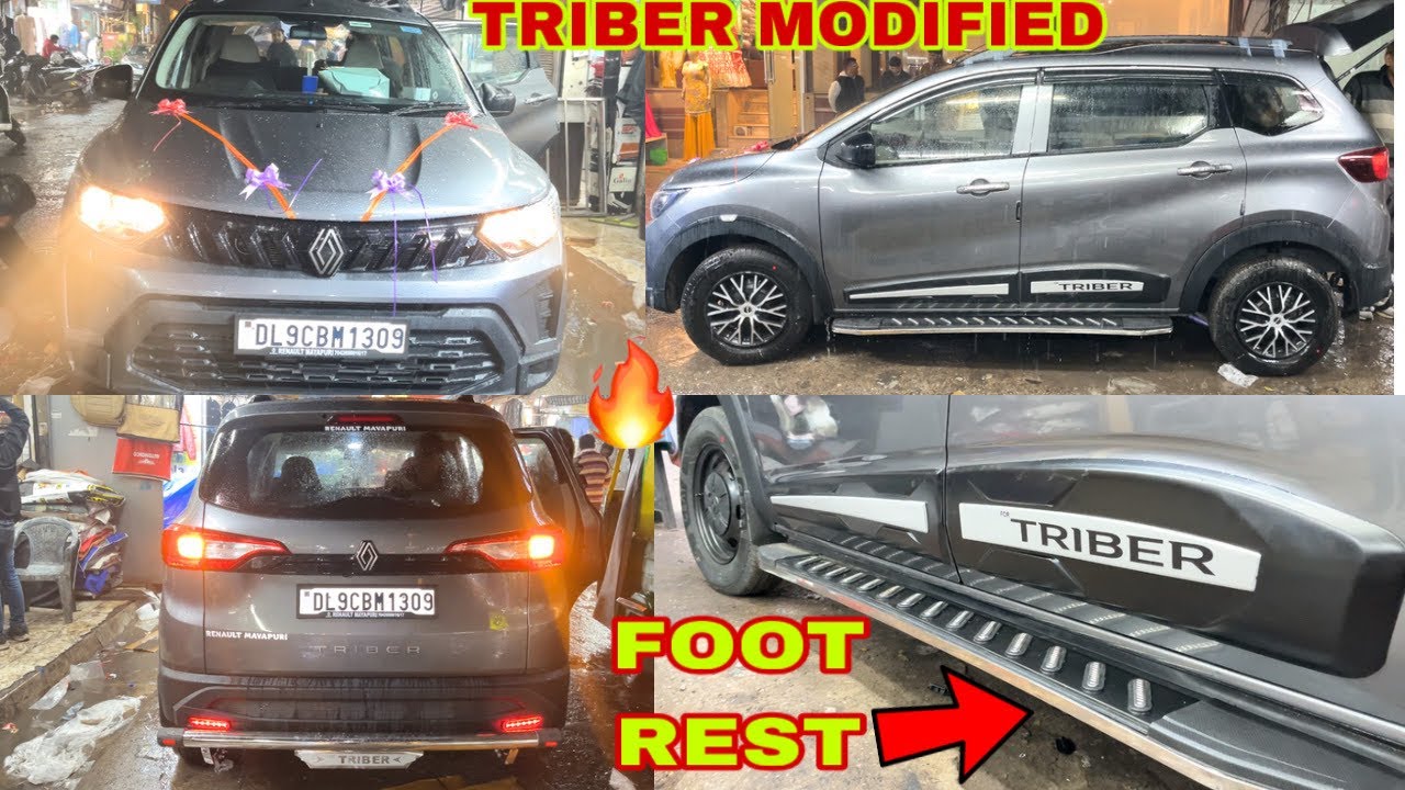 2026 RENAULT TRIBER 🔥base to top modified✅foot rest ,wisor ,seatcover