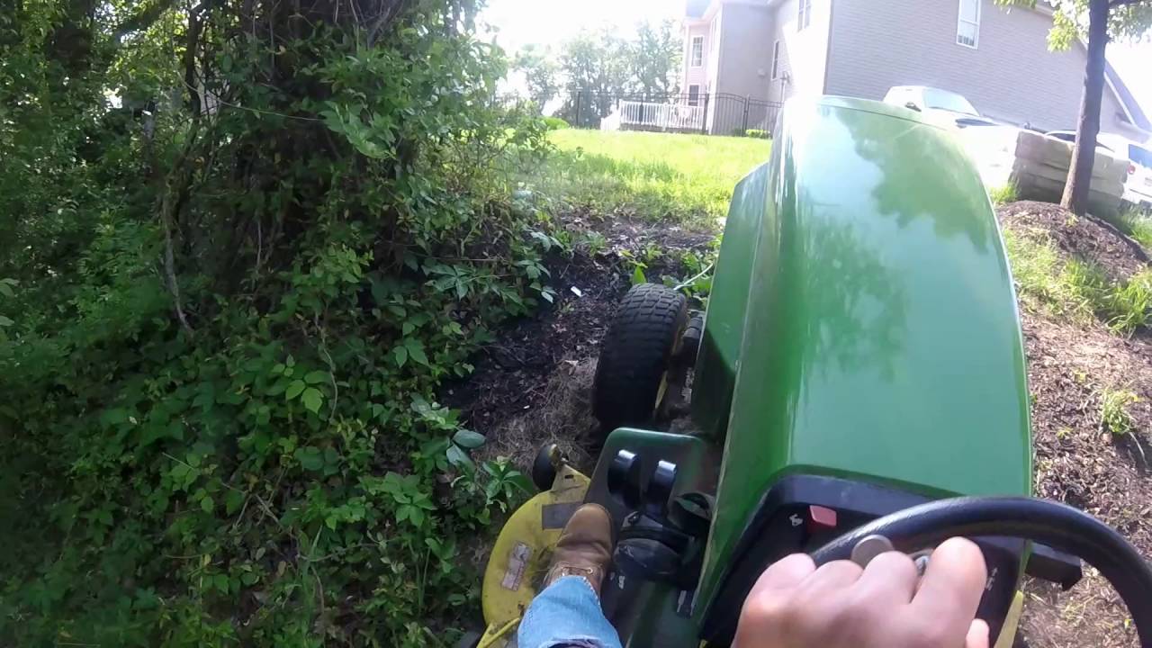 Mowing the Lane With the 1989 John Deere 318 (GoPro)