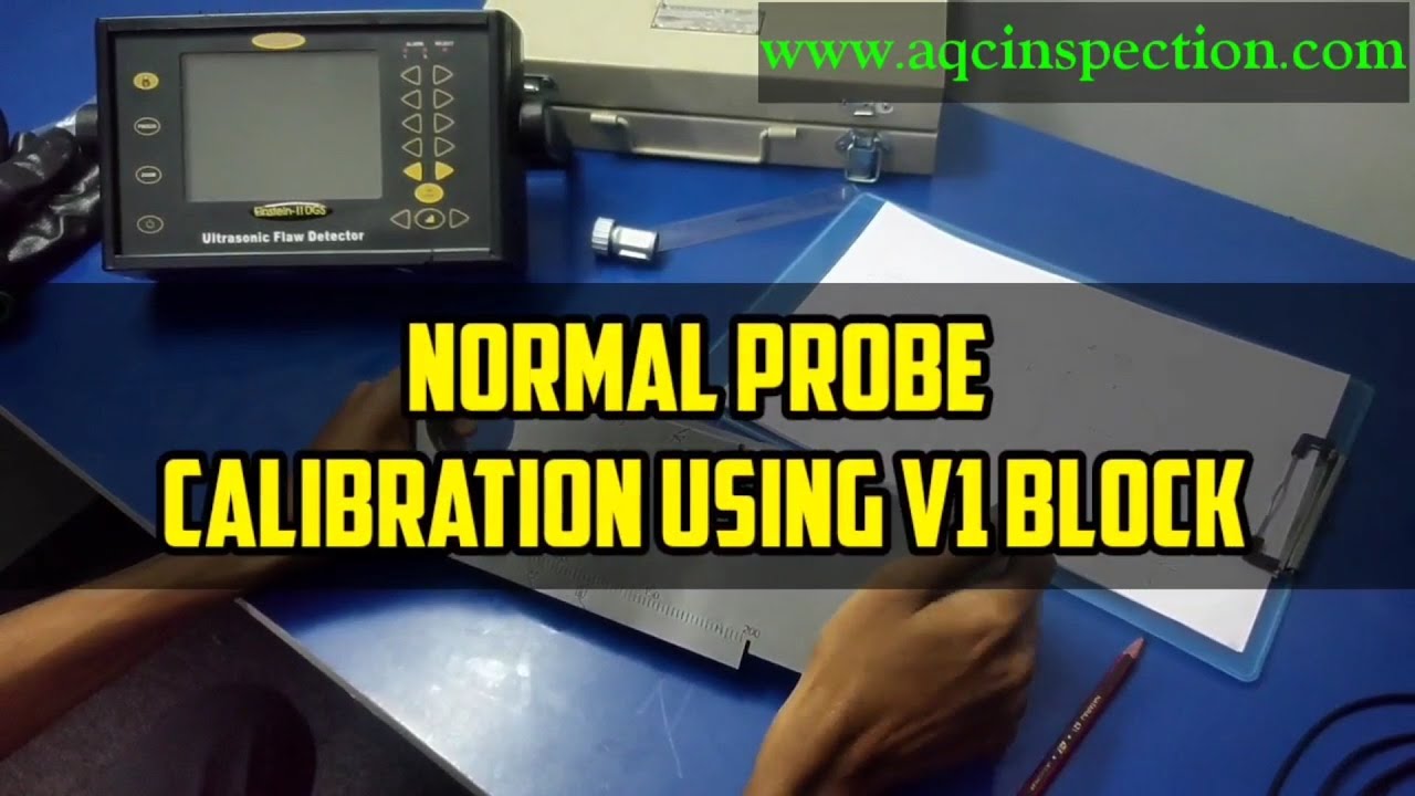 Normal probe calibration using V1 block IIW #ultrasonictesting #ultrasonictest #v1blockcalibration