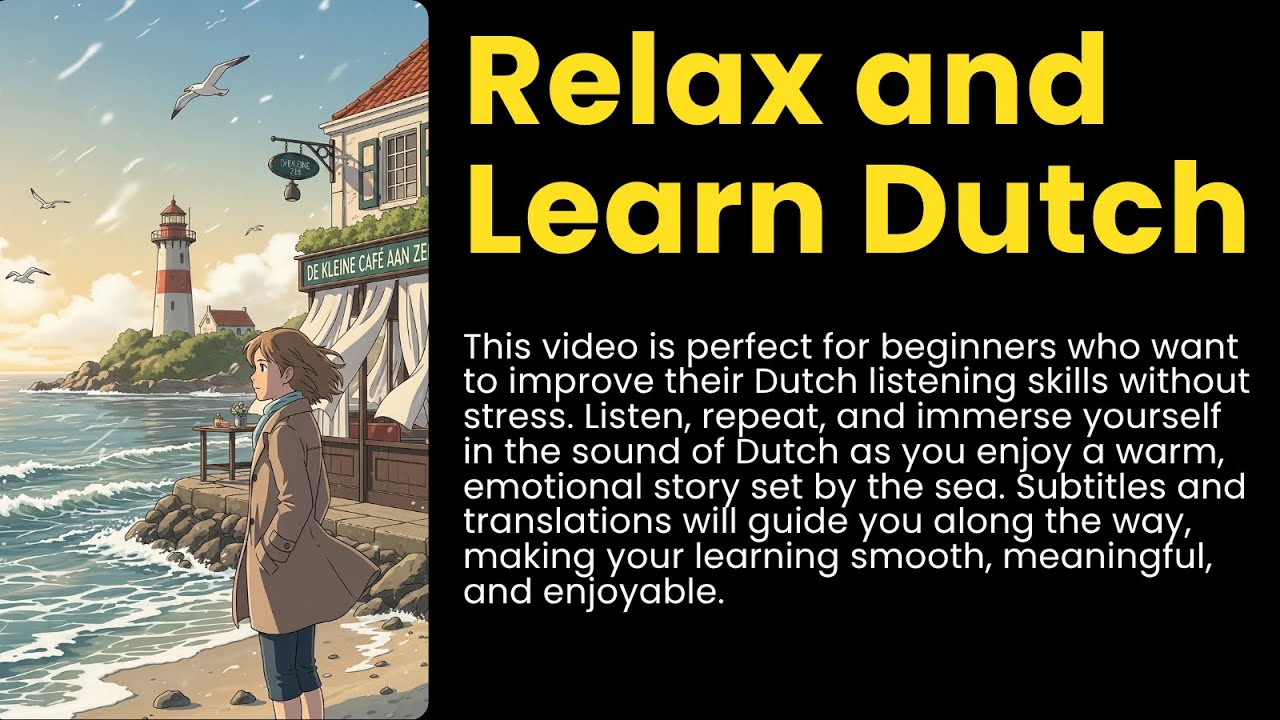 Relax and Learn Dutch – A Calm Story by the Sea (A1 Beginners)
