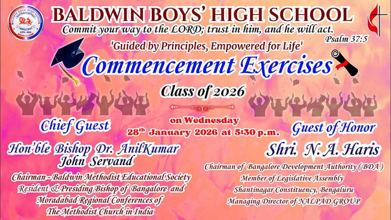 BALDWIN BOYS' HIGH SCHOOL | GRADUATION | COMMENCEMENT EXERCISES 2025-26 | LIVE