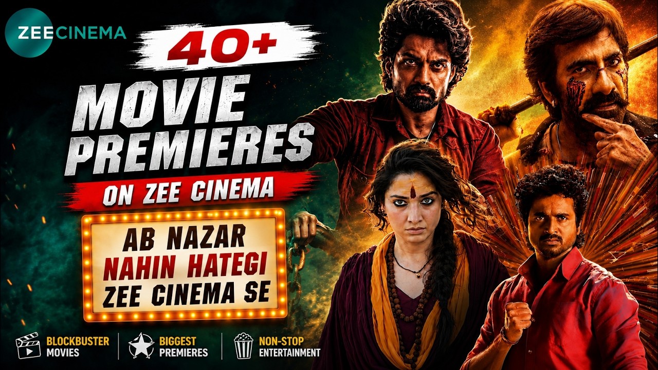 40+ Blockbuster Movies Premiering on Zee Cinema
