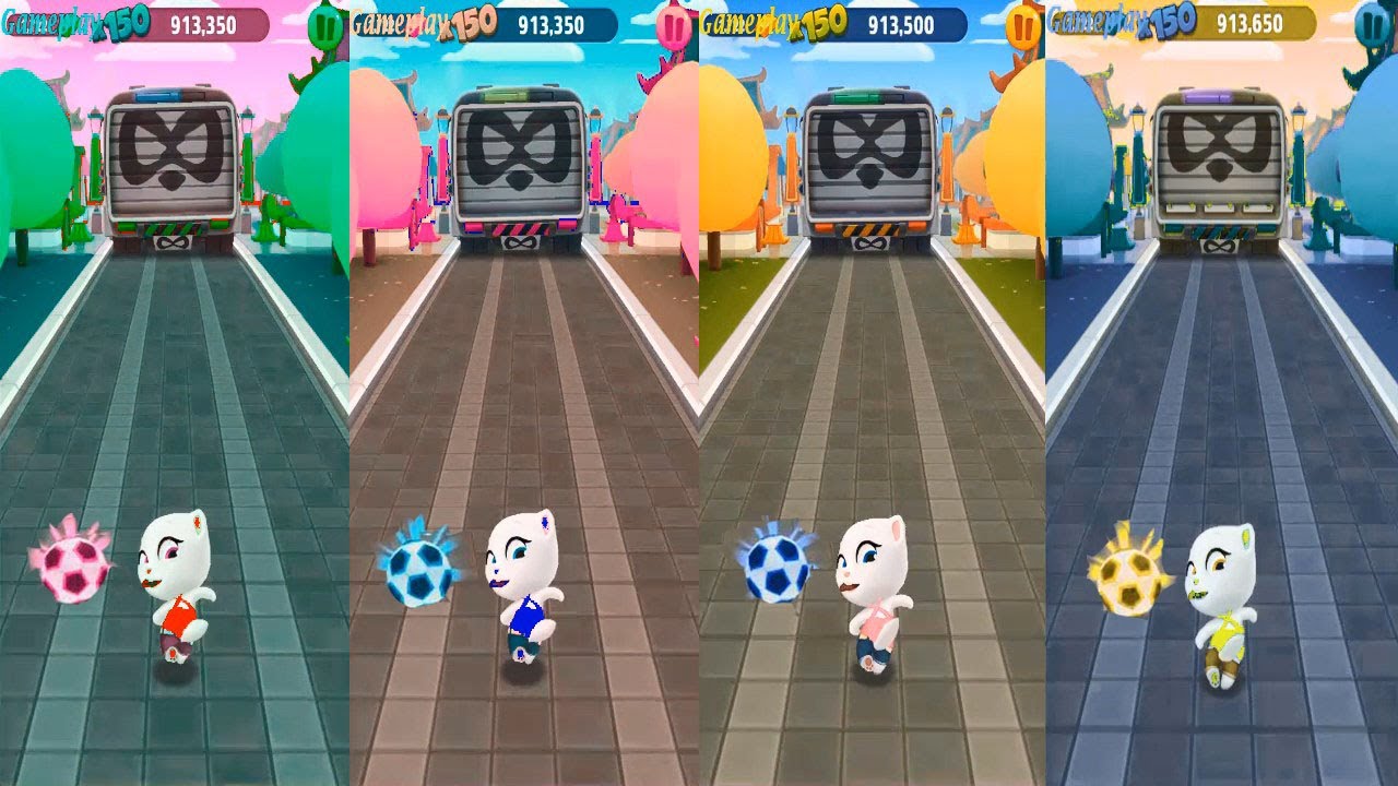 Talking Tom Gold Run  Colors Reaction  Talking Angela  Boss Fight Android iOS Gameplay HD